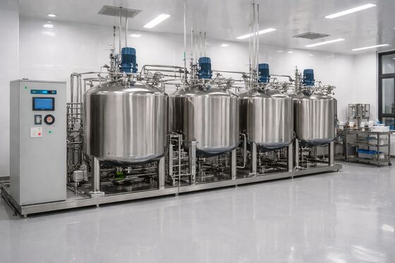 System przygotowania roztworów farmaceutycznych 500L ze zbiornikiem SS316L (konstrukcja GMP, polerowanie lustrzane Ra≤0.4μm)