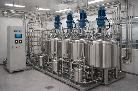 System przygotowania roztworów farmaceutycznych 500L ze zbiornikiem SS316L (konstrukcja GMP, polerowanie lustrzane Ra≤0.4μm)