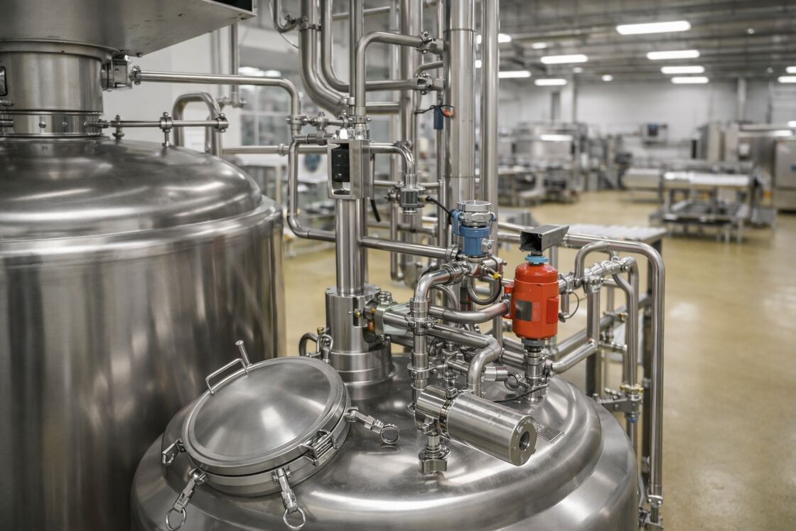System przygotowania roztworów farmaceutycznych 500L ze zbiornikiem SS316L (konstrukcja GMP, polerowanie lustrzane Ra≤0.4μm)